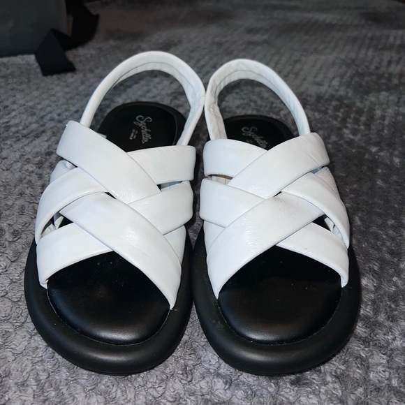 SEYCHELLES Women's Punchline White Leather Strappy Slingback Sandal US 6.6 - Picture 8 of 13